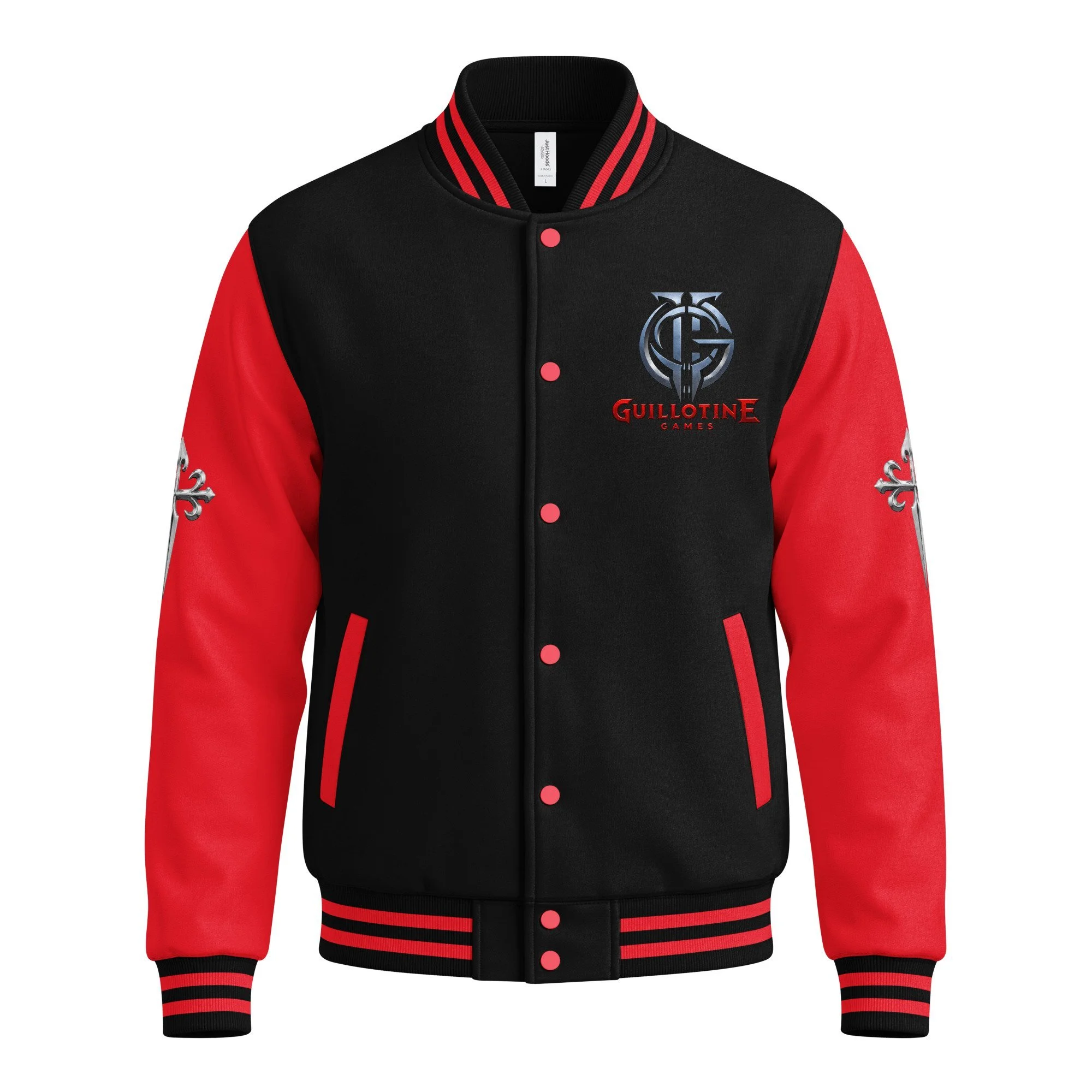 unisex-heavyweight-letterman-jacket-jet-black-fire-red-front-6ab81dfe19276.jpg