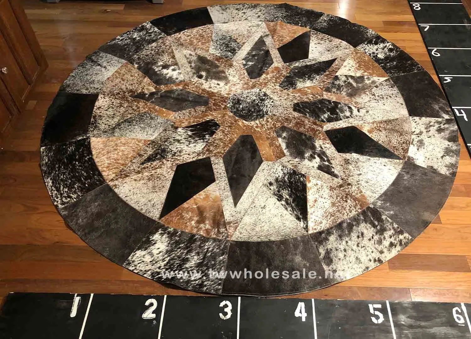 100" Patchwork Round Rug #R1811