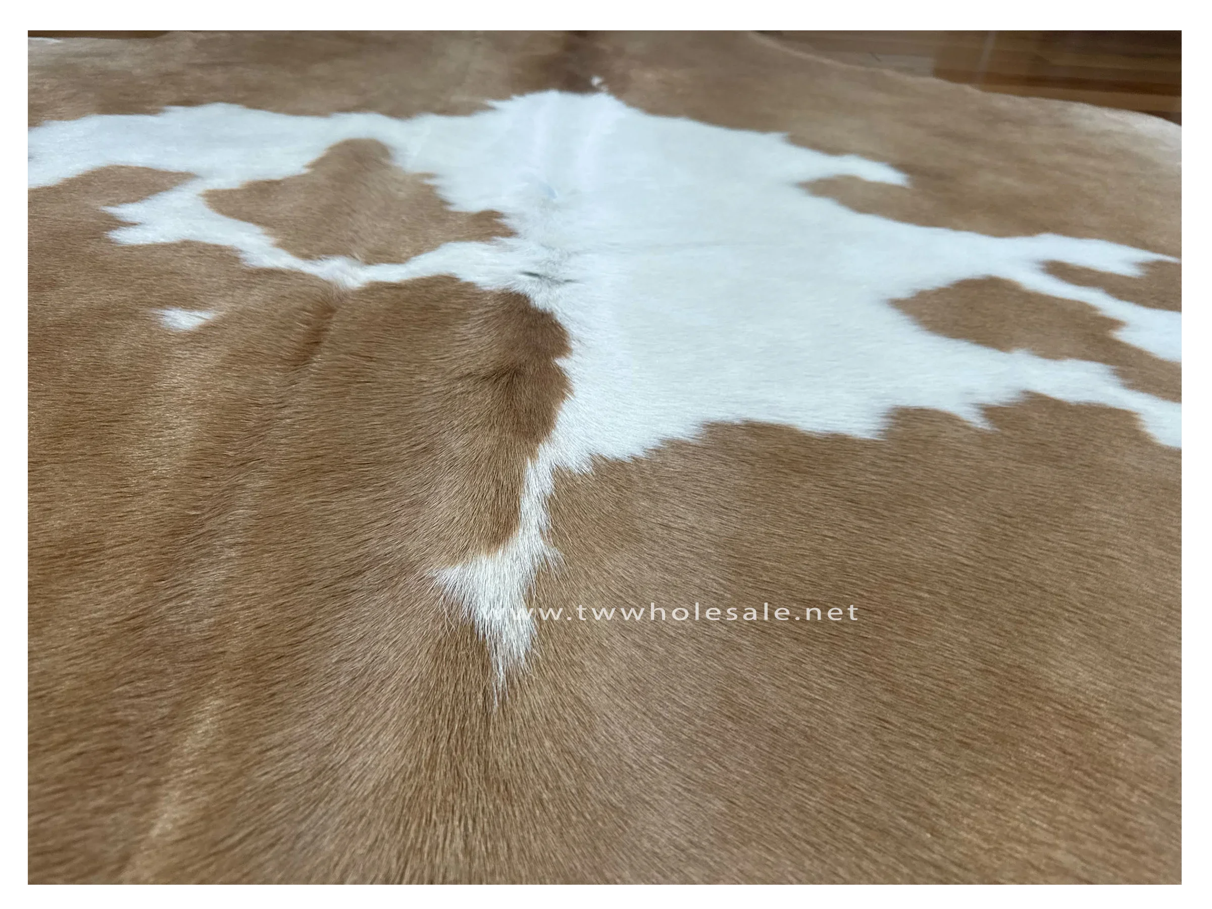 brown white spotted closeup cowhide 2038