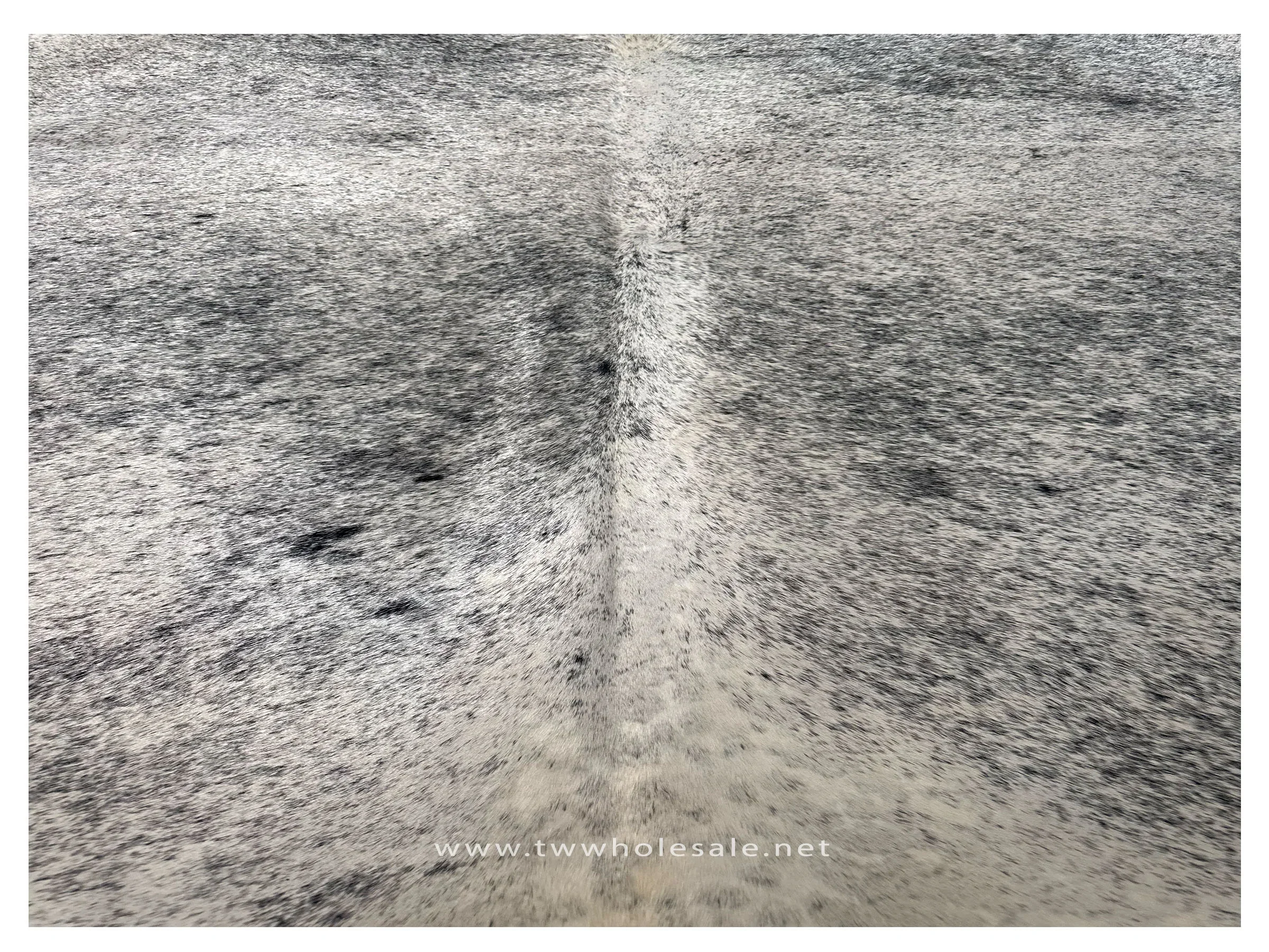 salt pepper black white closeup cowhide rug #2029