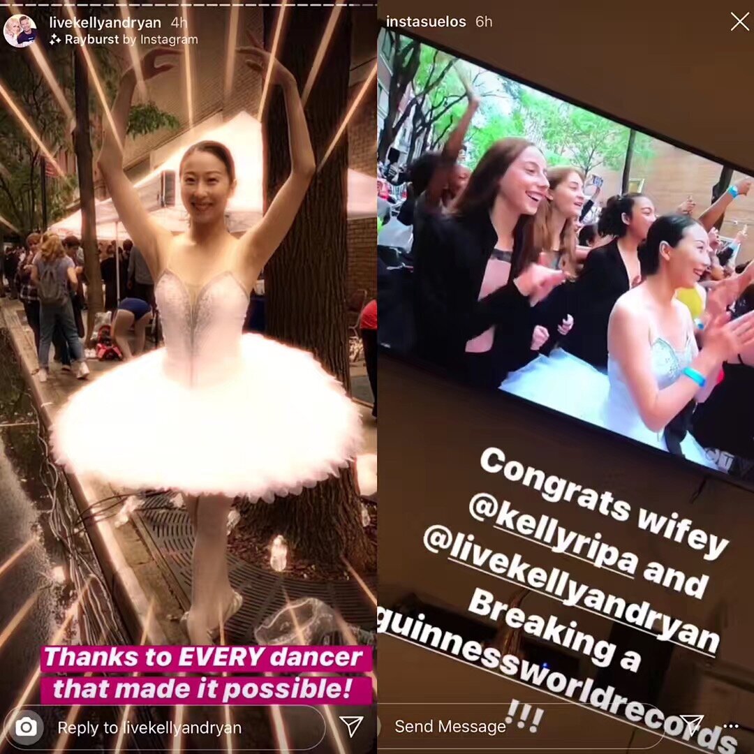 Broke a Guinness Record En Pointe with Kelly Ripa