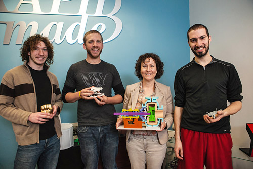 RapidMade's Staff from Left, Micah Chaban, Kris Beem, Renee Eaton and David Shapiro. Photo credit: Oregon Business Magazine