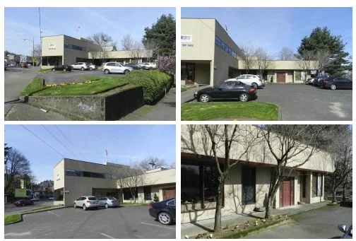 Our suite is the single-story section of the building that is closest to SW Corbett Avenue and our former office