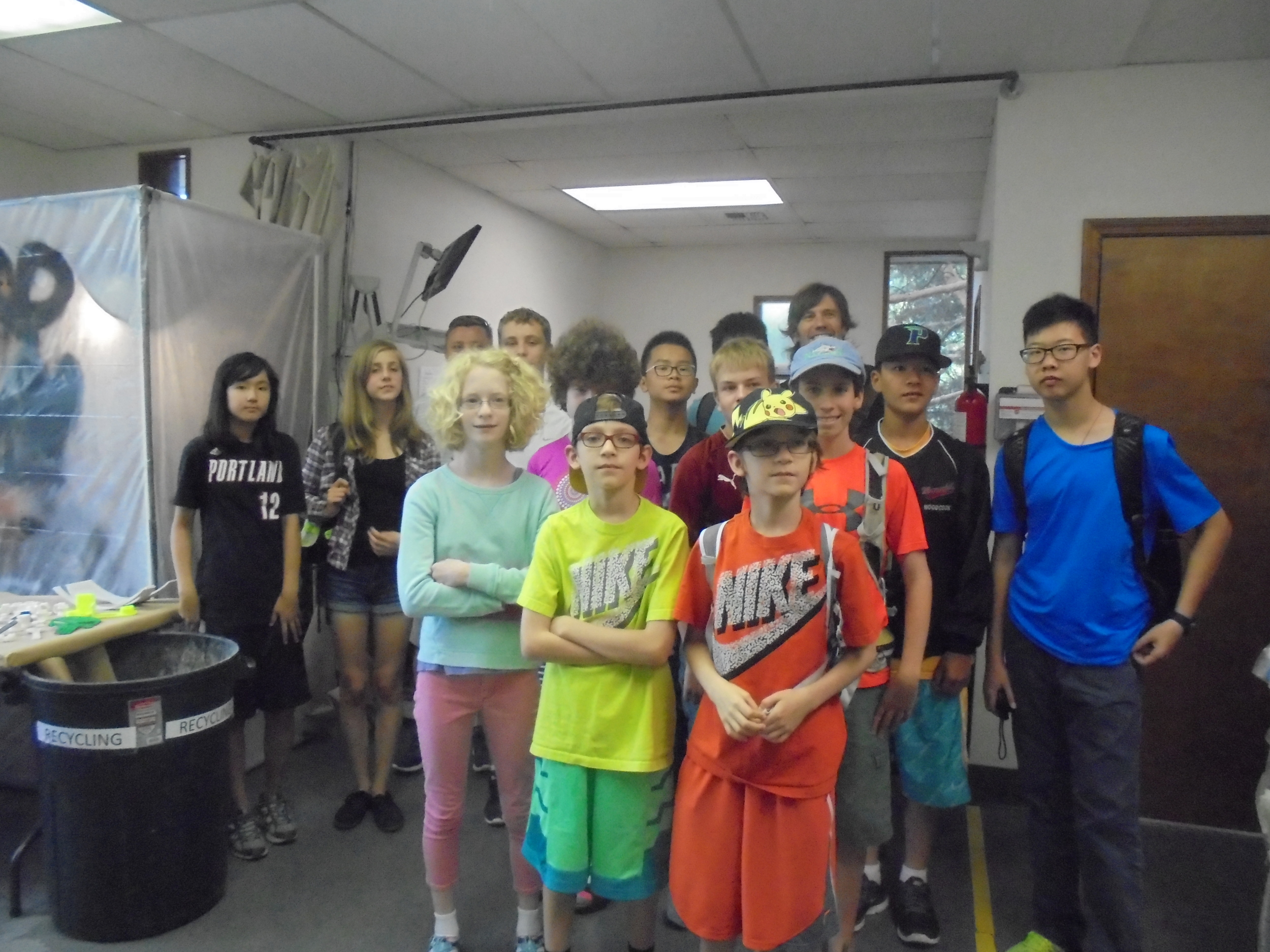 Middle School students from Catlin Gabel 3D printing camp enjoy RapidMade tour