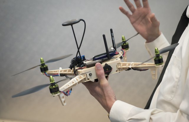 UAS 3D printed at the Army Research Laboratory (Photo Credit: Jhi Scott, ARL Public Affairs)
