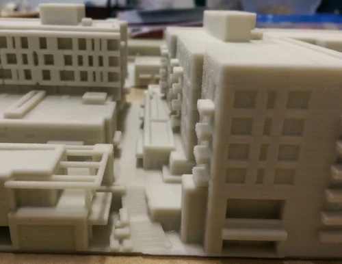 Development model shown to Portland City Council for project approval