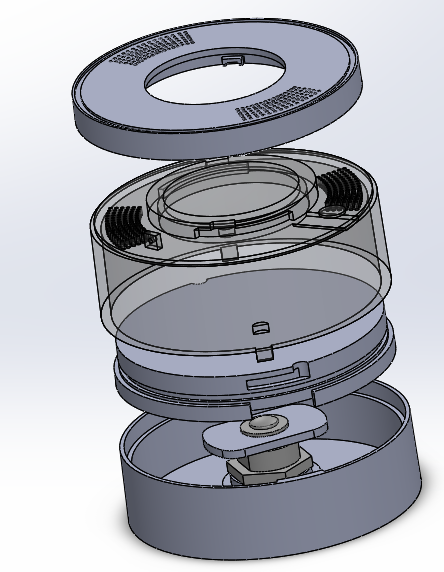 Product design for plastic injection molded assembly.