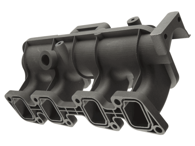 3D printed nylon part manufactured with the HP Multi Jet Fusion.