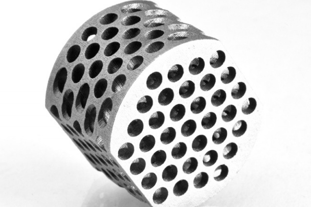 Direct metal 3D printed part made with stainless steel 304L.