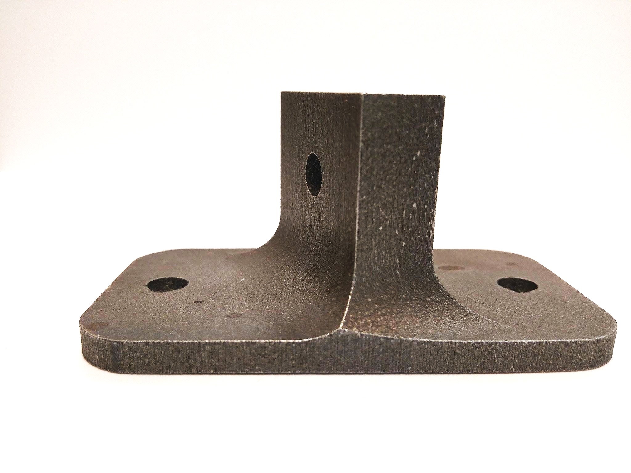 Industrial-strength DMLS 3D printed metal bracket made with maraging steel MS1.