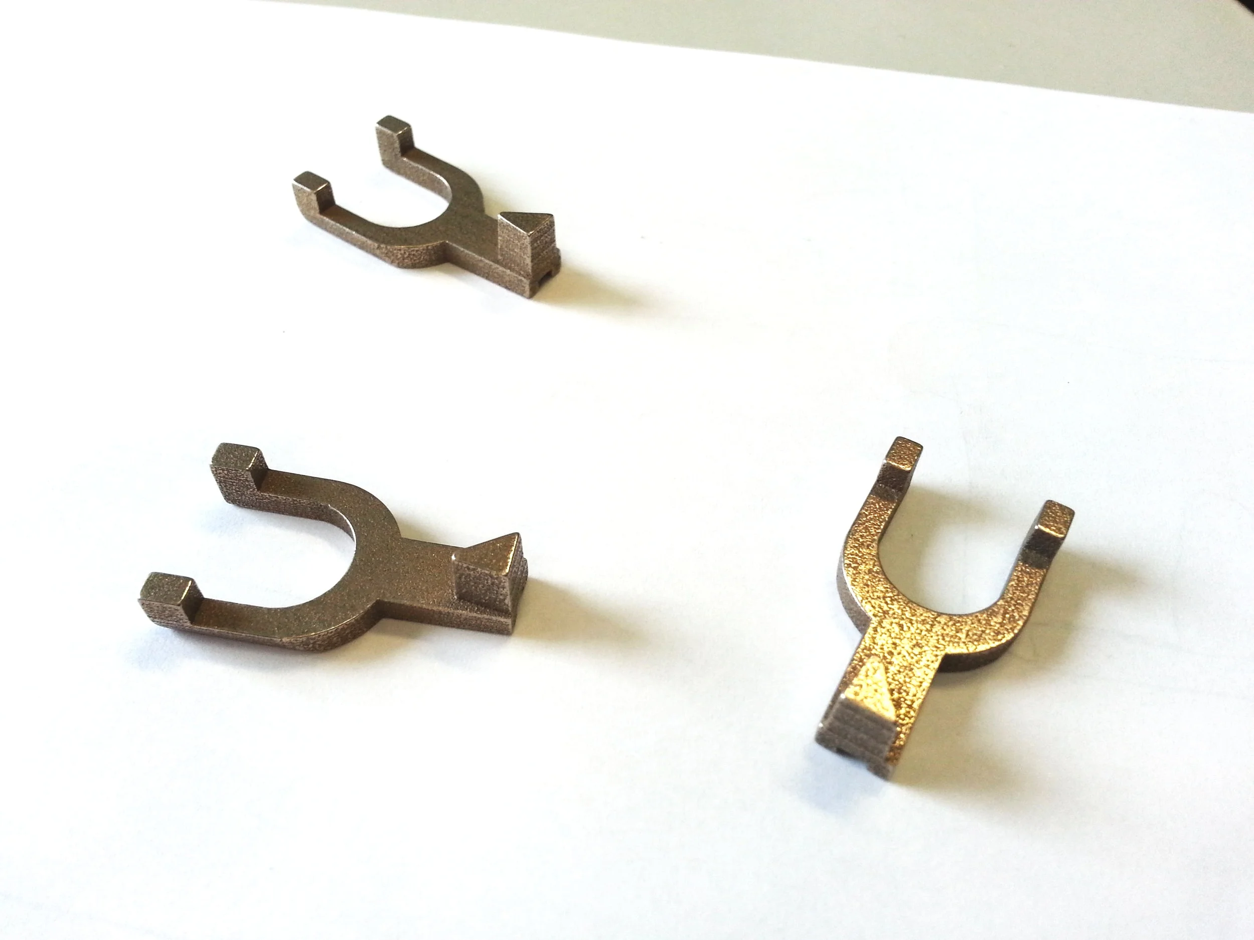 3D printed metal parts made with Inconel 625 and DMLS.