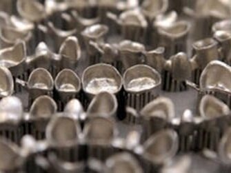DMLS 3D printed cobalt chrome MP1 dental models.