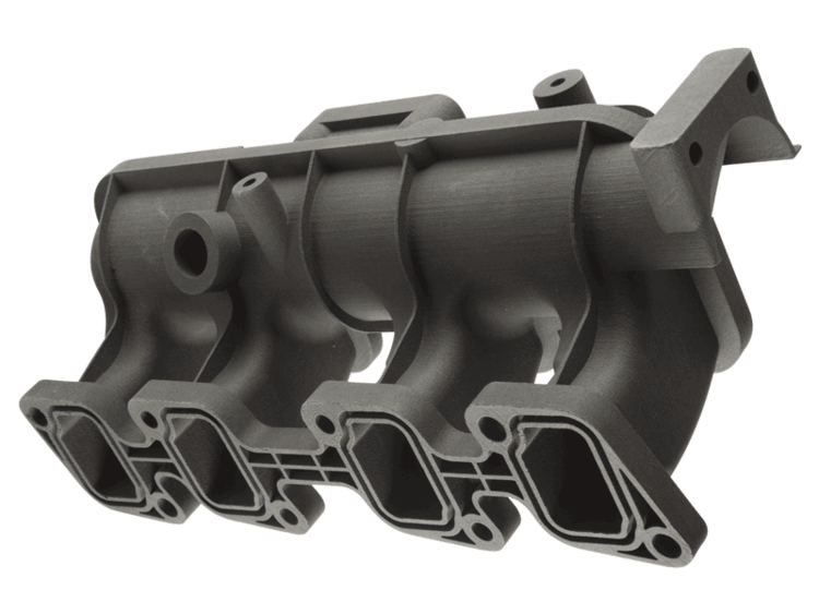 3D printed nylon PA-12 part manufactured using the HP Multi Jet Fusion 3D printer.