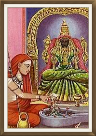 Adi Shankara and Kamakshi Ambaal