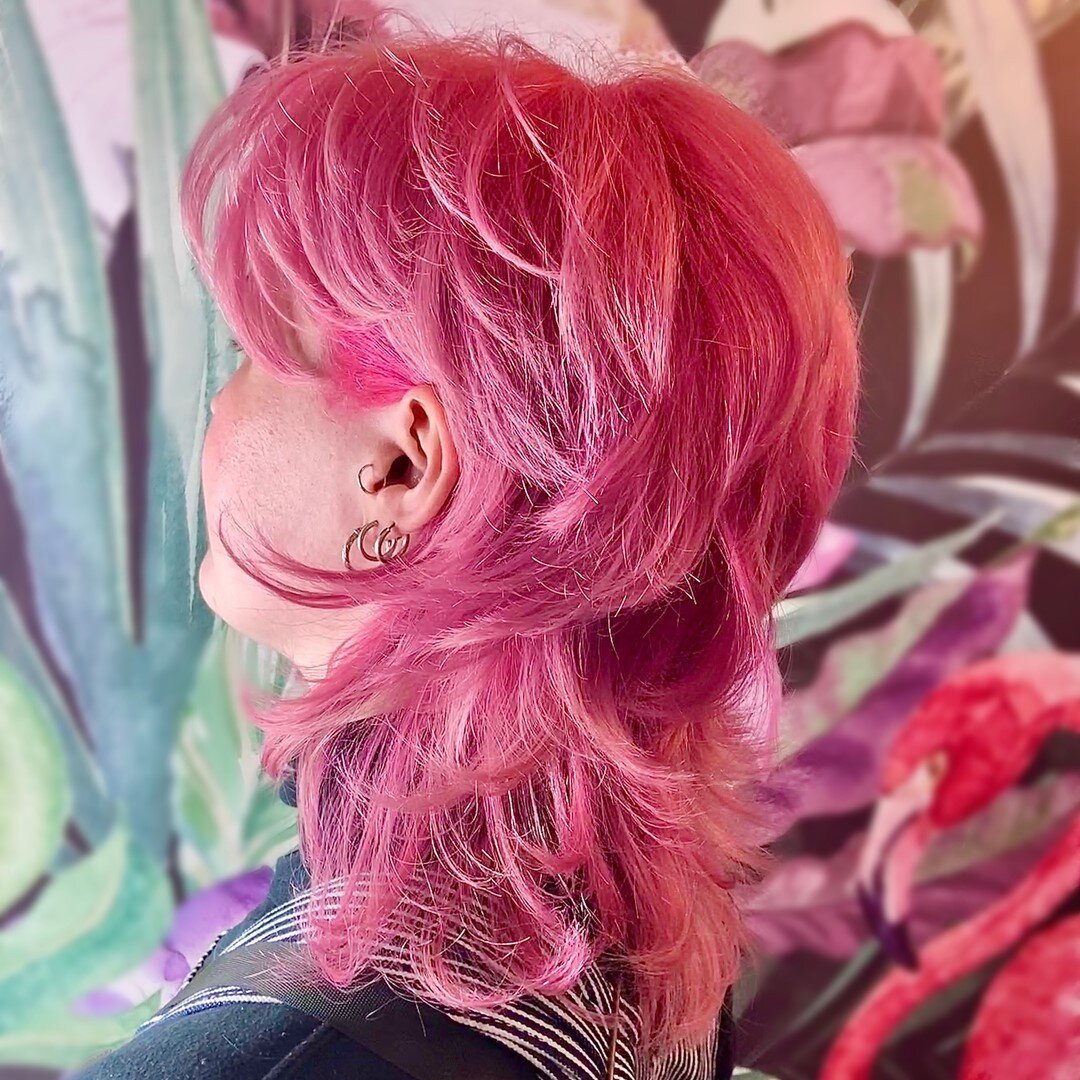 Ahhh! One of my favourite #hairstyles is a #pinkmullet. ⠀⠀⠀⠀⠀⠀⠀⠀⠀
This girl knows how to rock one.⠀⠀⠀⠀⠀⠀⠀⠀⠀
When we met her 3 years ago she was safe. Long, brown hair.⠀⠀⠀⠀⠀⠀⠀⠀⠀
Every appointment she tries something new, even if it's a slight change. 