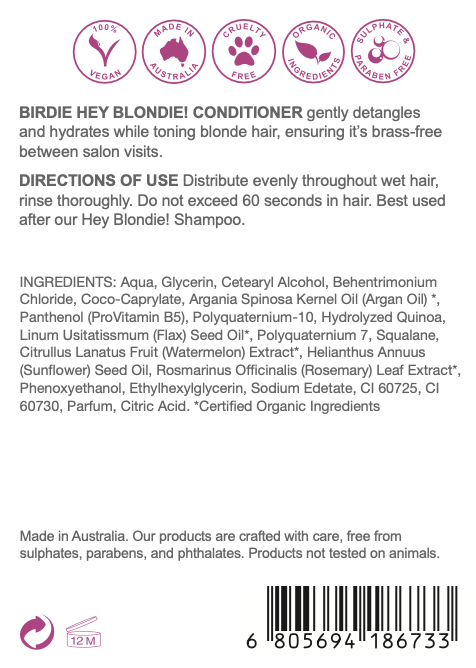 Hey Blondie! Conditioner Label.png