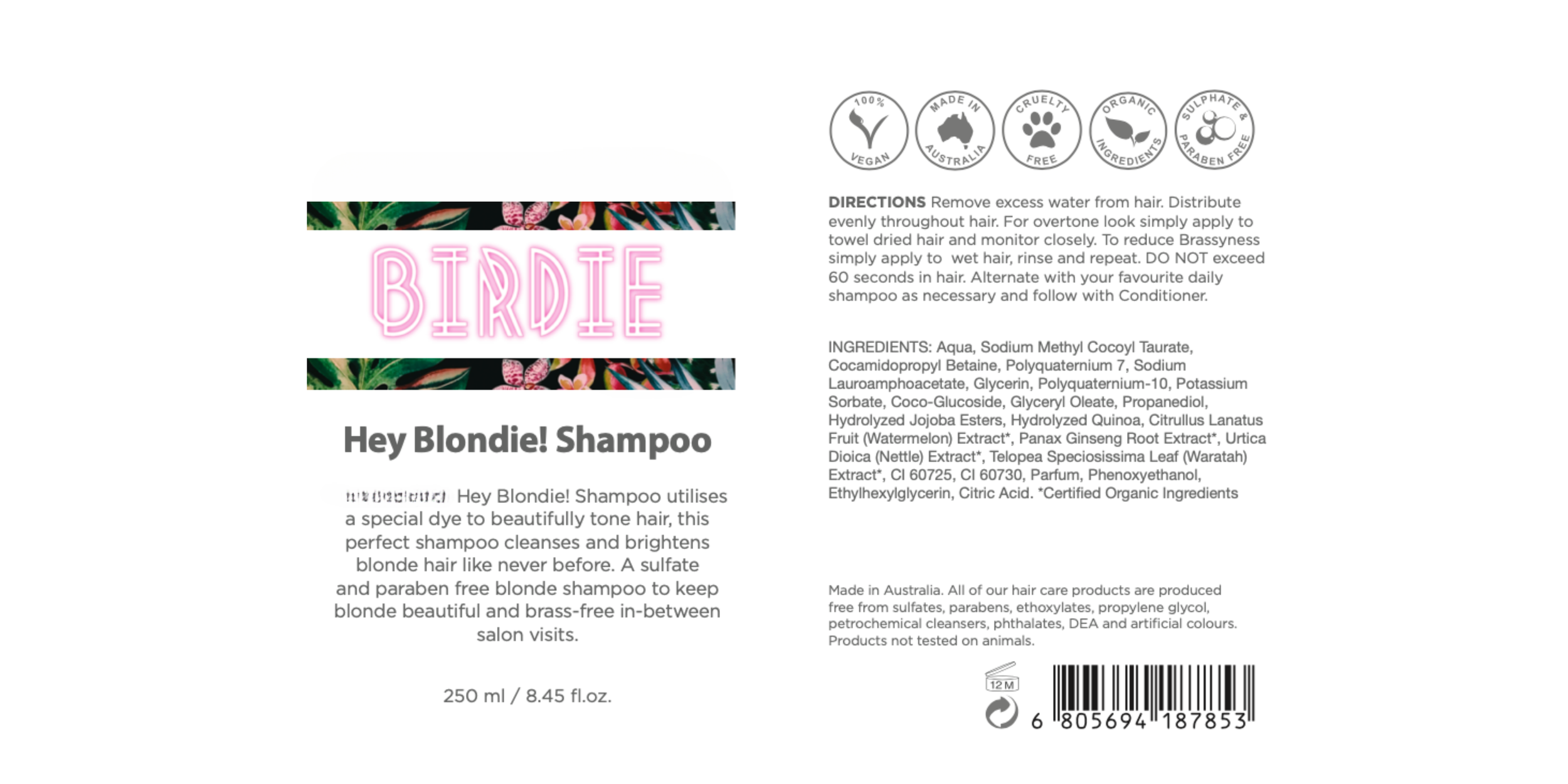 Hey Blondie! Shampoo Label.png