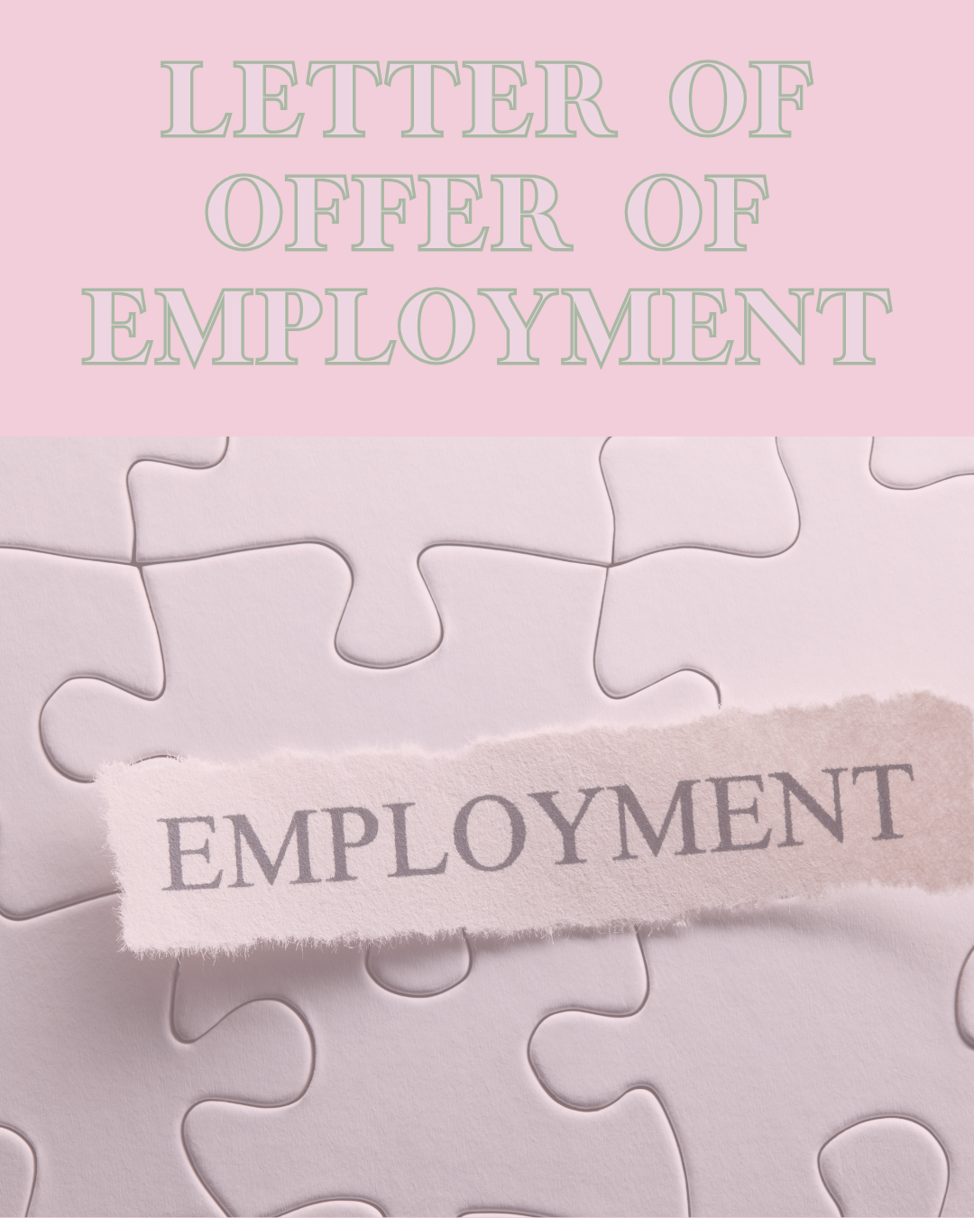Hair Salon Letter of Offer of Employment