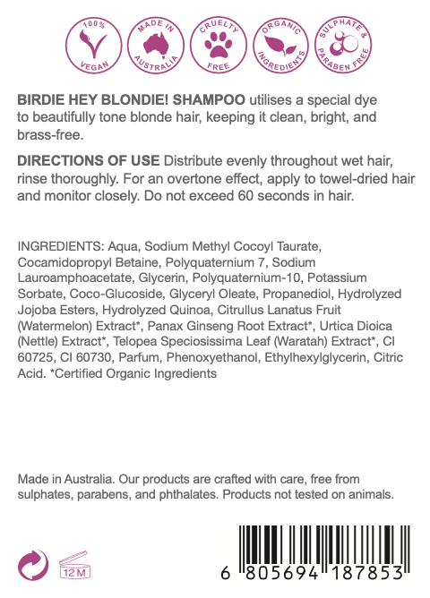 Hey Blondie! Shampoo Label.png