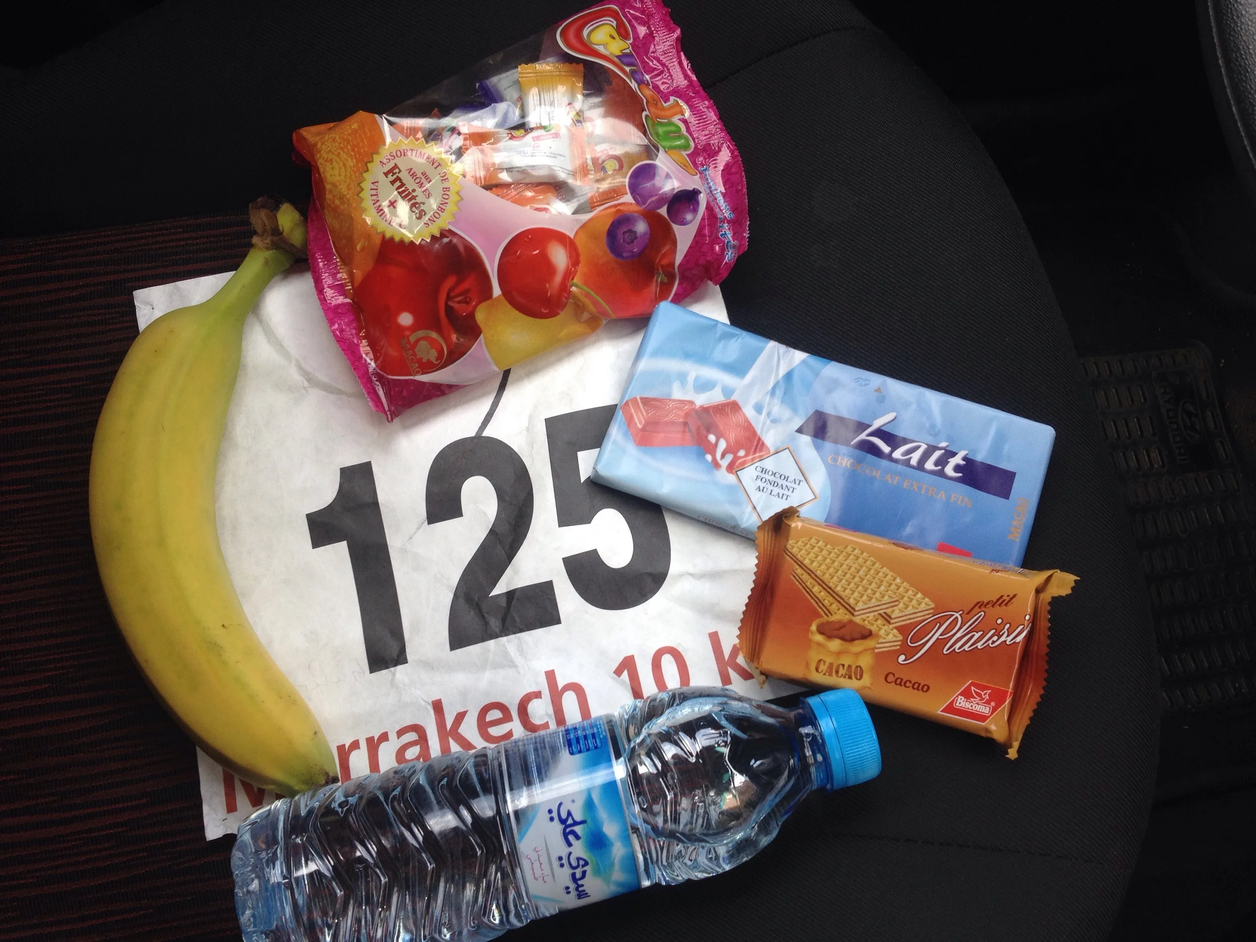 My race number and the stuff from my swag bag