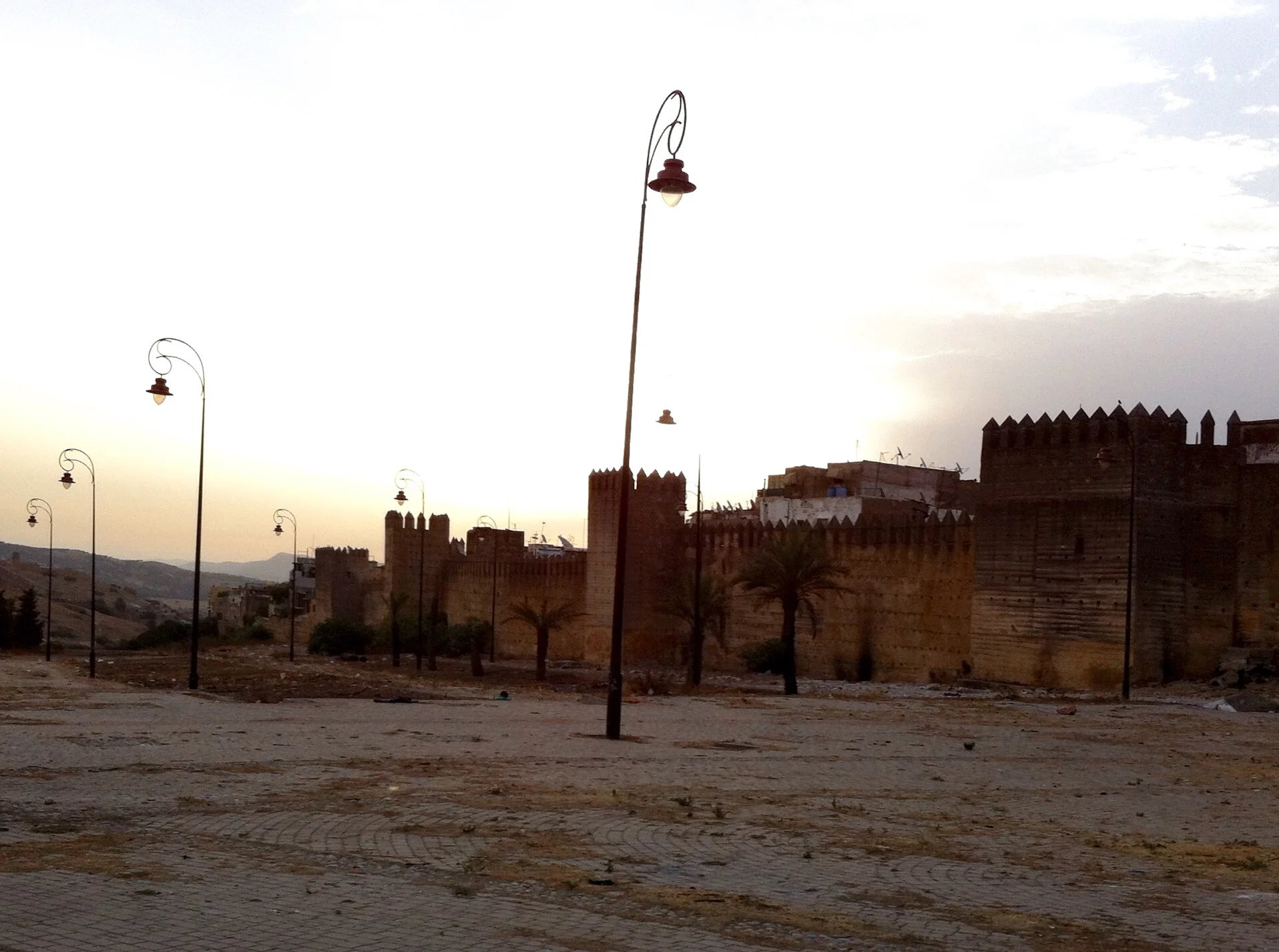 The old wall of Fes at Place Bouljloud where we started