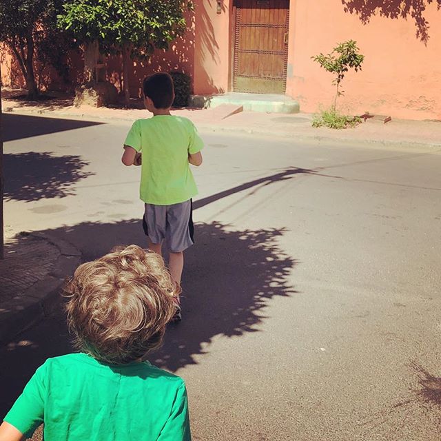 Always nice to run with someone. Teach them while they&rsquo;re young. #runninginmorocco #runmorocco #sightrunning #goforarun #training #igersmorocco #igrunning #health #run #runners #running #morocco #travel #runnerslife