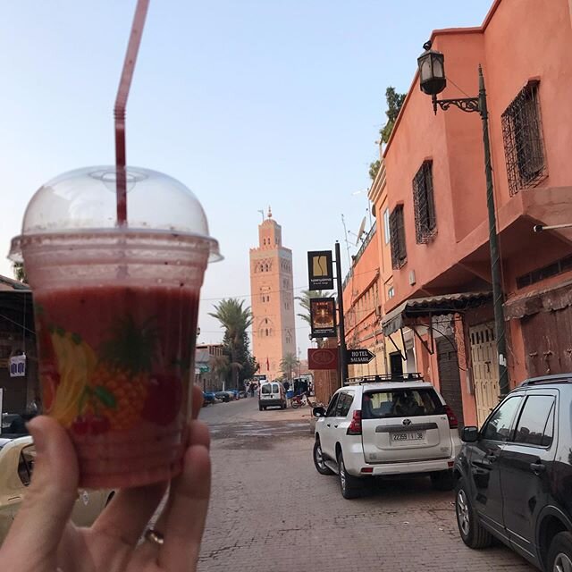 Rehydrating after a run with a fresh Moroccan smoothie. #healthyfood #running