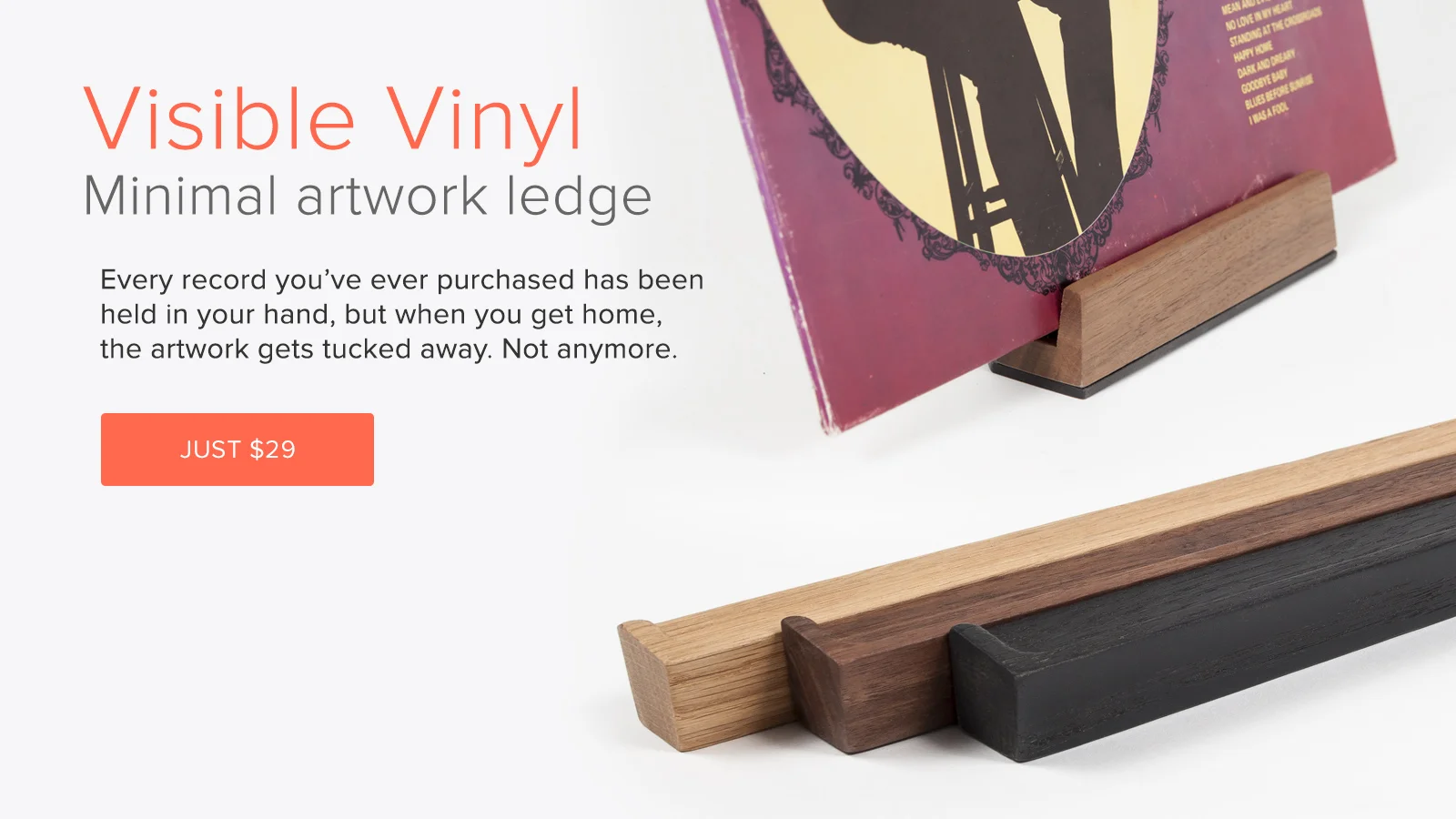 Vinyl Record display shelf frame