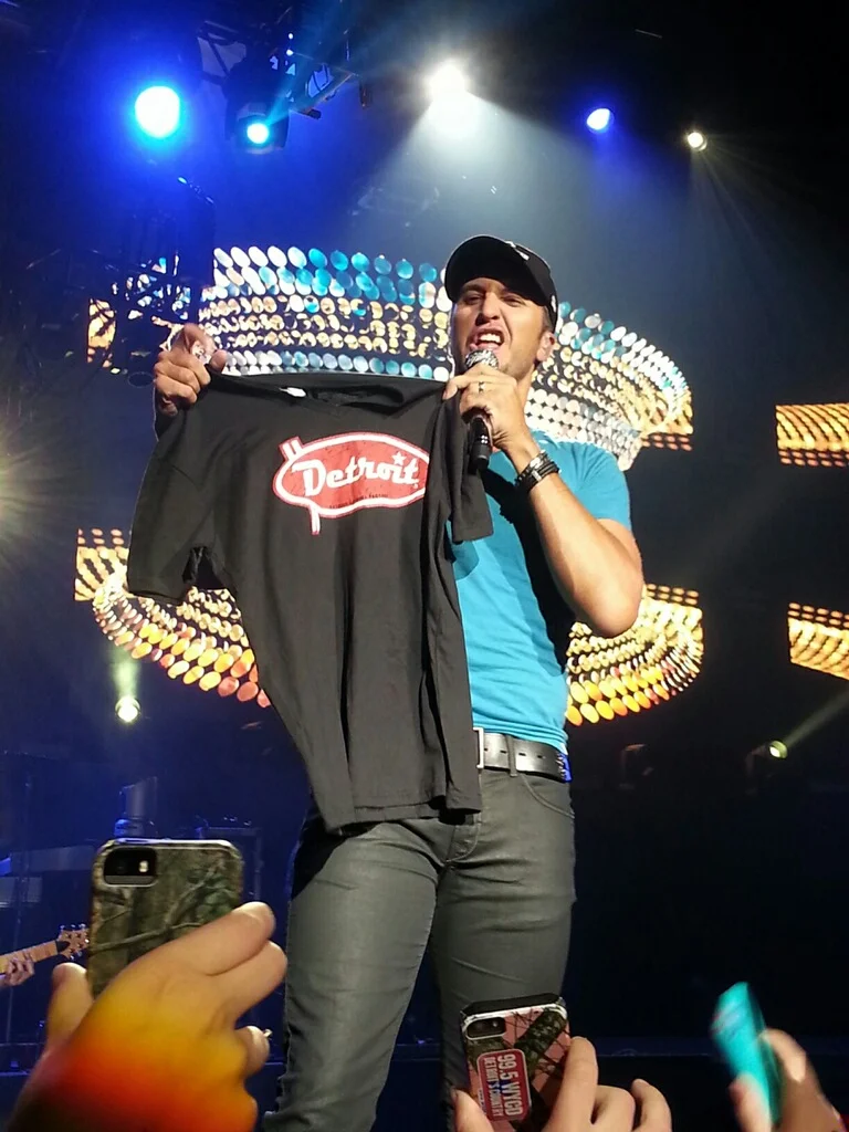 Luke Bryan making us proud at DTE (Pine Knob) on his 2014 summer tour.