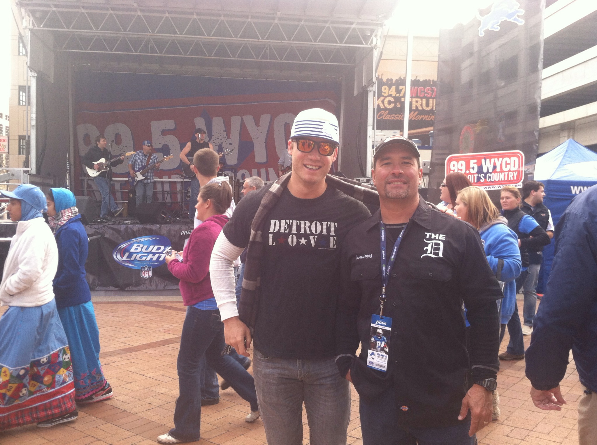 WYCD's Rob Stone and Jesse in Detroit at a pre-concert party.
