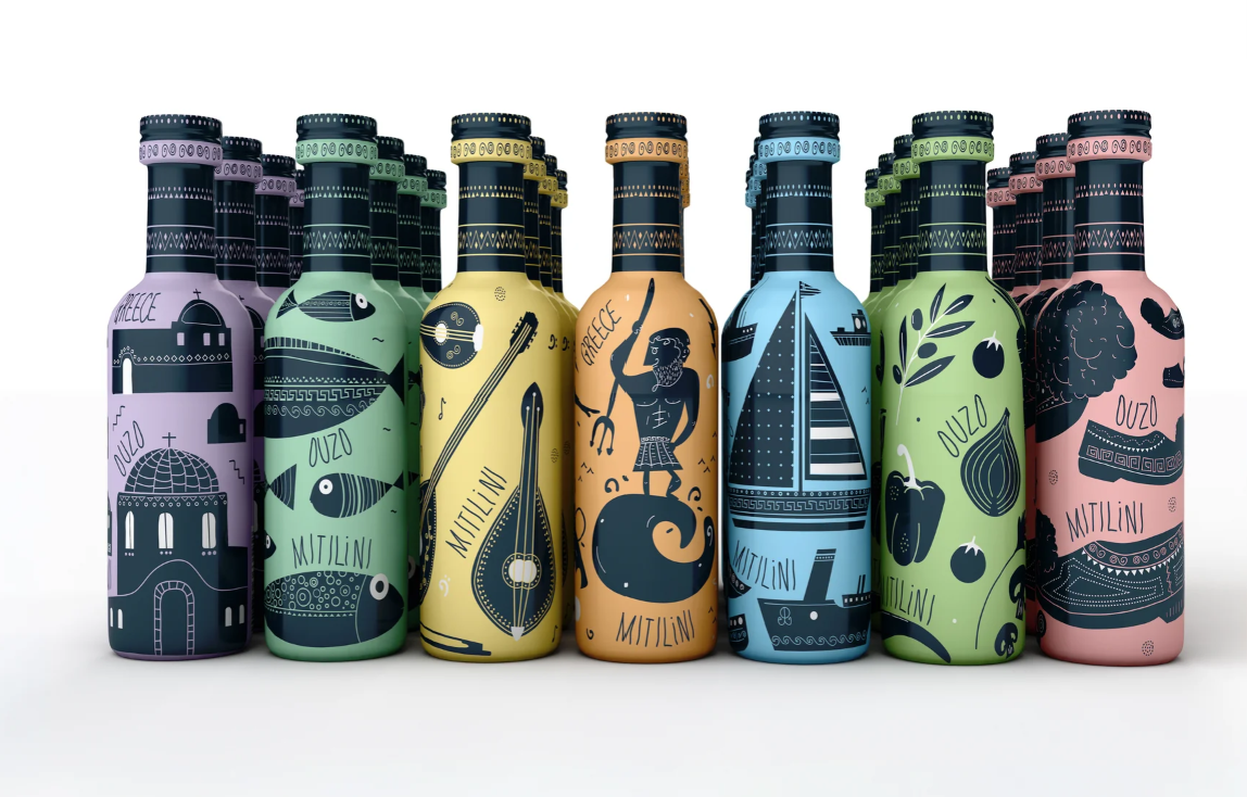 Ouzo Mitilini Miniatures – Taste the Spirit of Greece