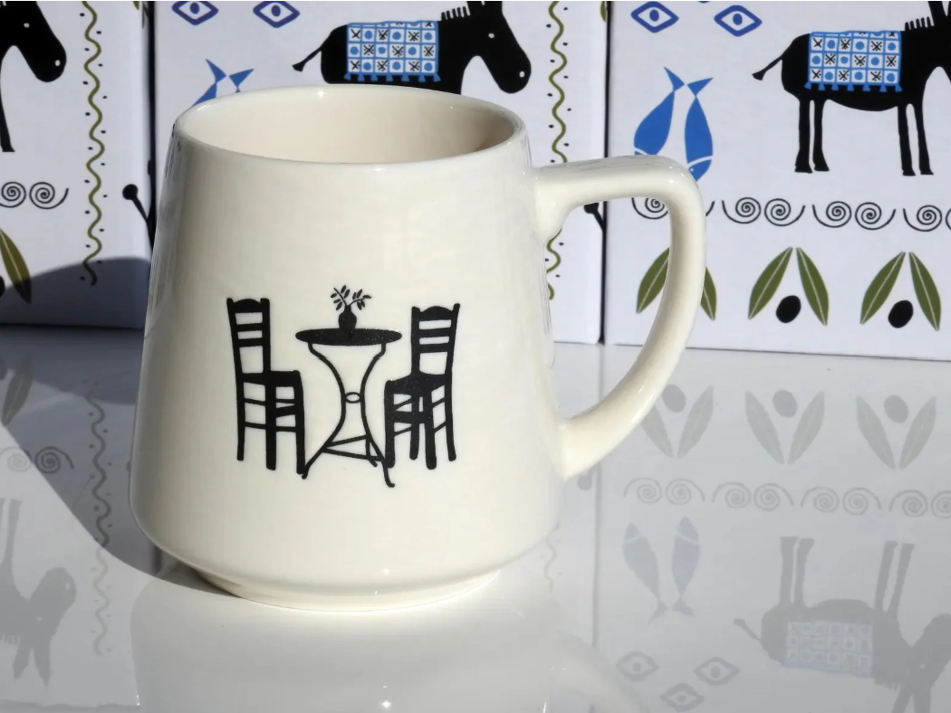Greek Taverna Handmade Ceramic Mug