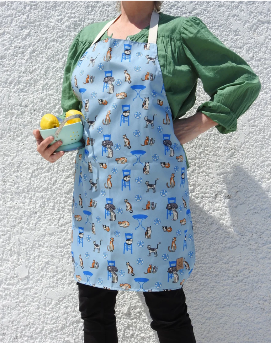 greek cat waterproof apron.png