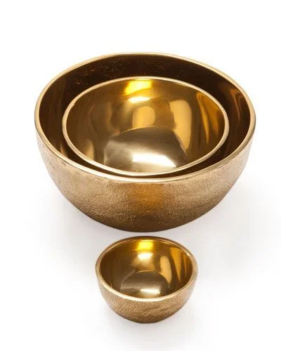 AERIN Nesting Sphere Bowls perfect for adding warmth to a still life composition. ( Elle Decor )