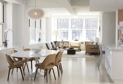 Tribeca Duplex - love the feeling of space, the white floors, the natural colour palette. I would move in a heartbeat! ( Archinect ) 