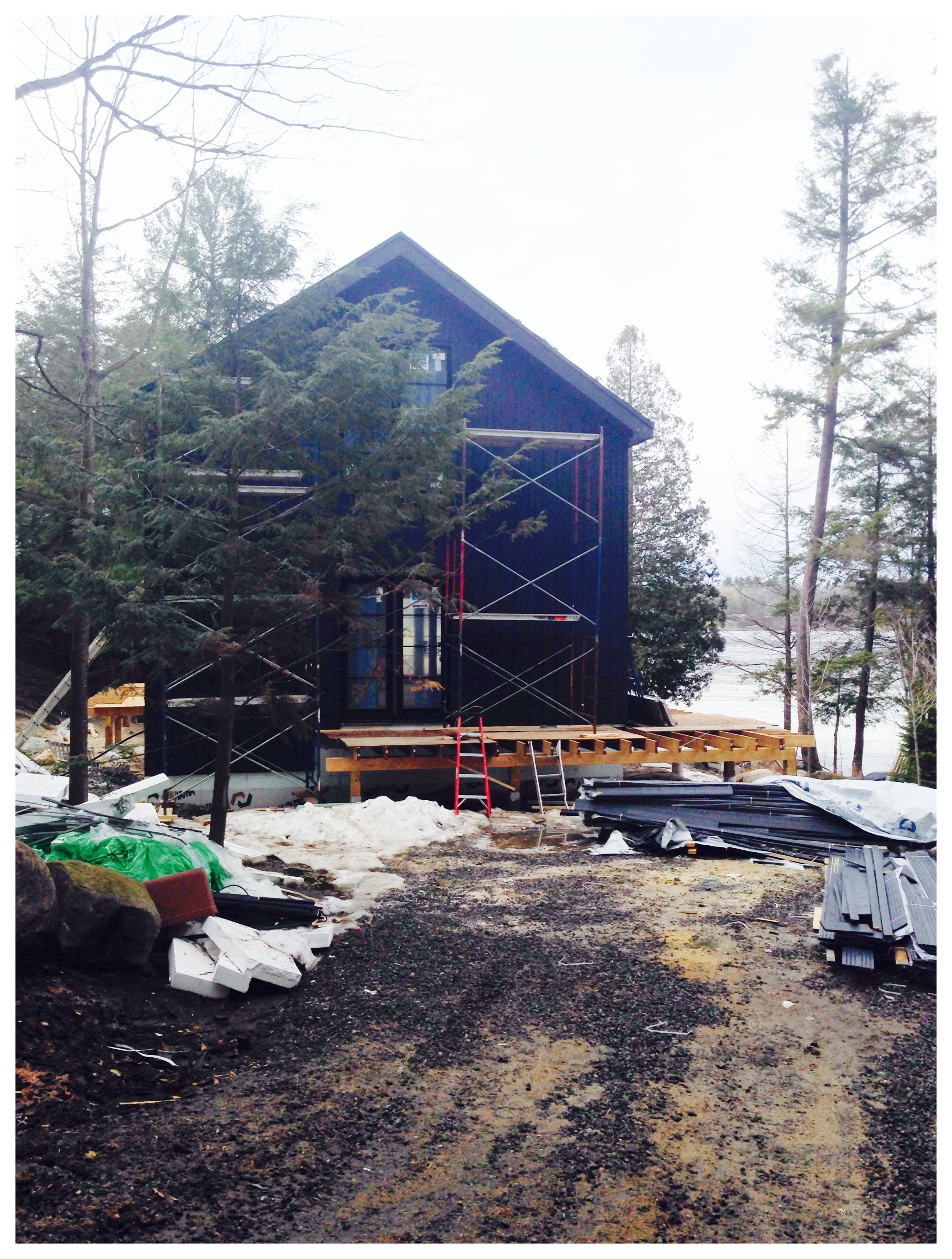 Our design takes shape - the wraparound deck will be a wonderful feature in the warm summer months. (Casey Design / Planning Group Inc.)