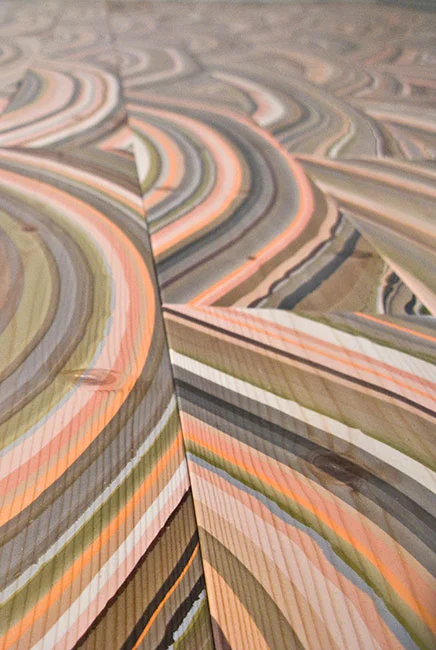 These stunning hand-marbled wooden planks are quite unique and inspiring! ( Snedker Studio )