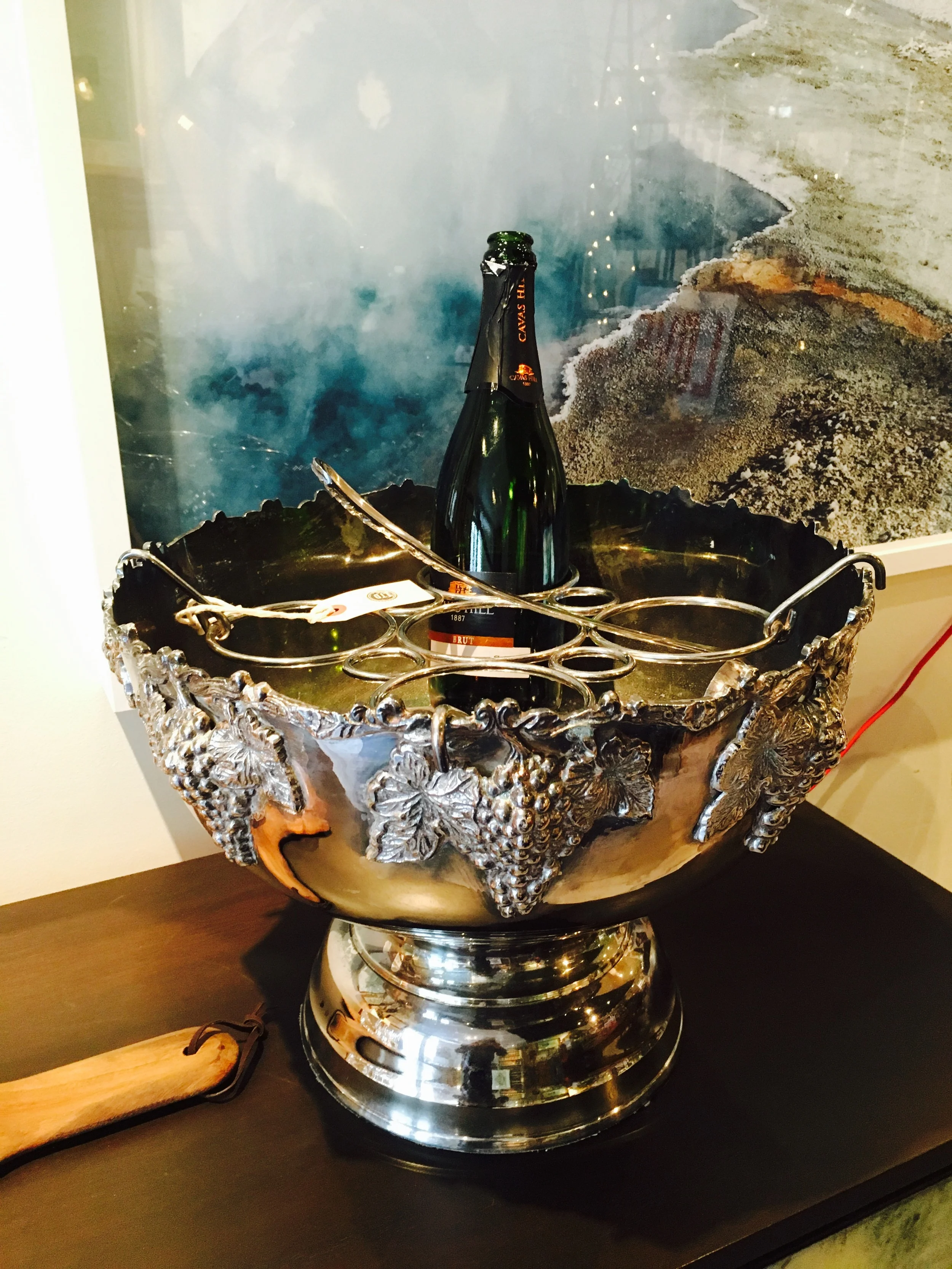 I am seriously thinking of buying this punch bowl . . . no room at the inn but isn't it divine!