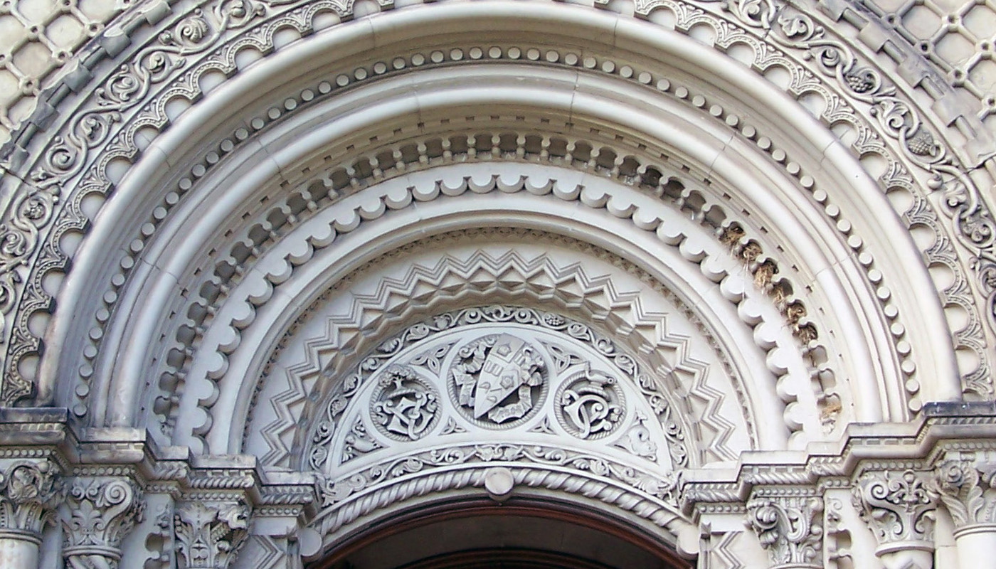 The main building's south entrance of University College at the University of Toronto