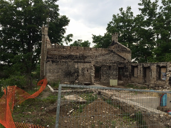 The burnt out shell of the family country home near Milton.