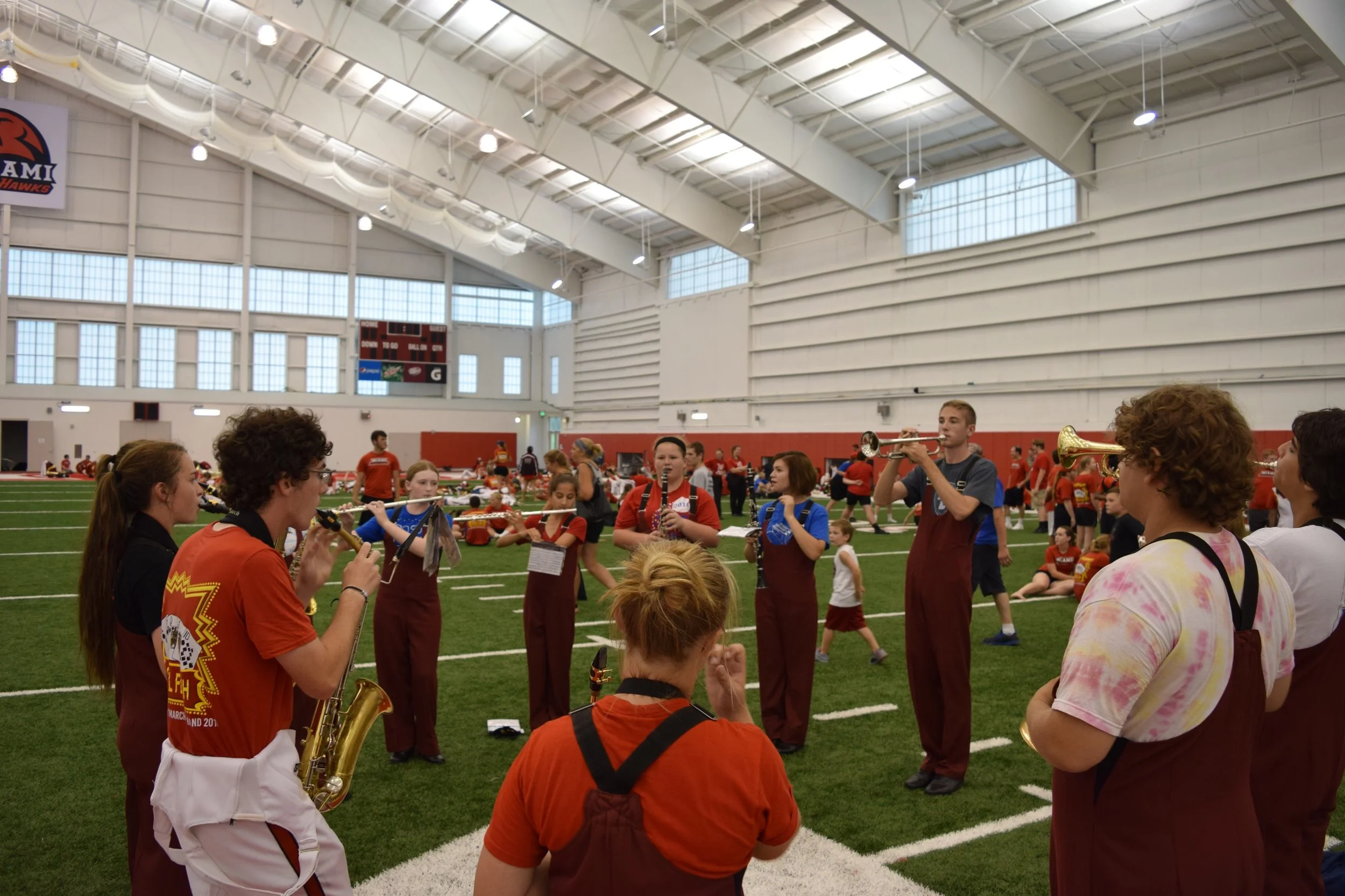 The kids got to reunite with our own Jacob Reid, who is now marching in Miami's band.
