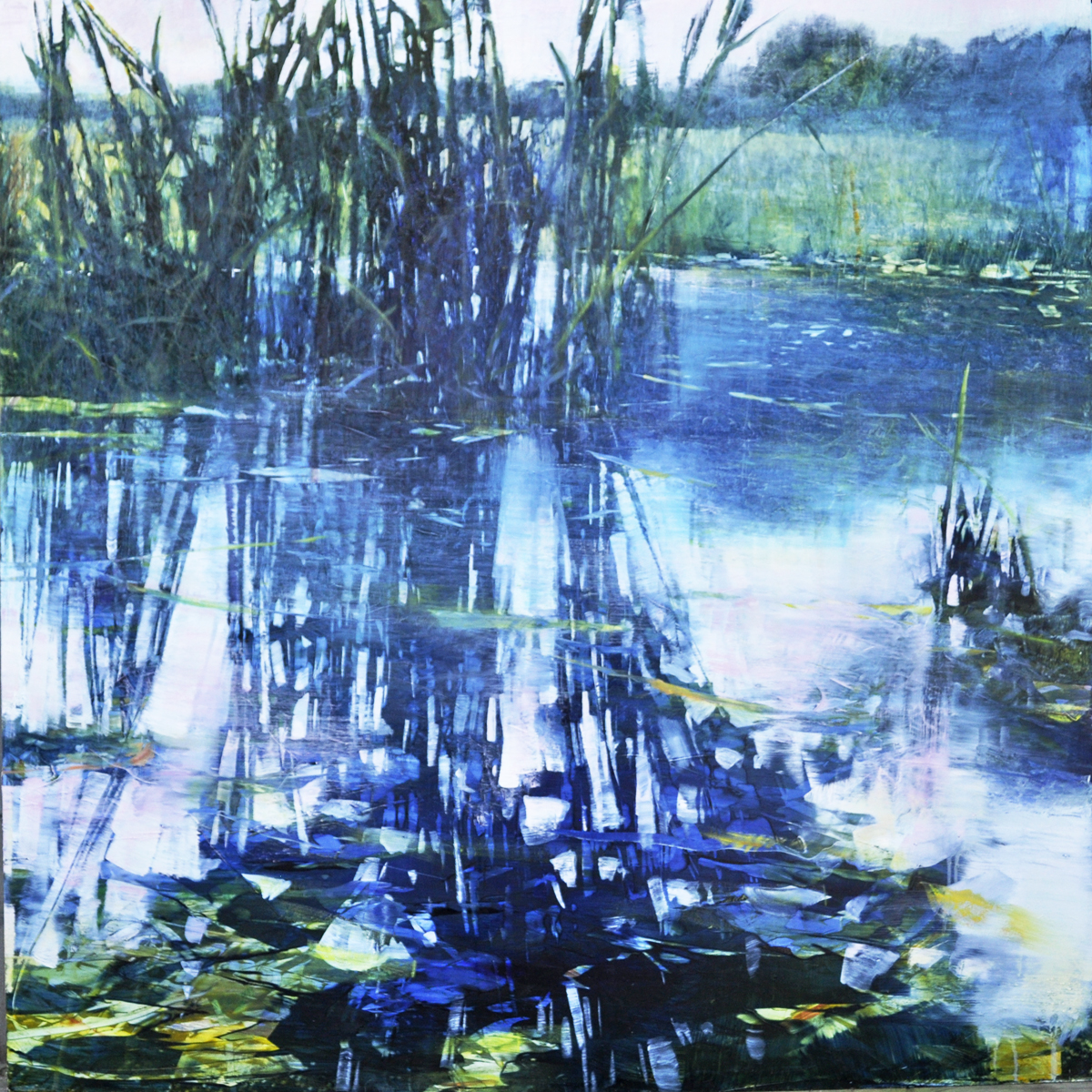 Dunlop_blue reeds-grasses_oil on anodized aluminum_48x48.jpg