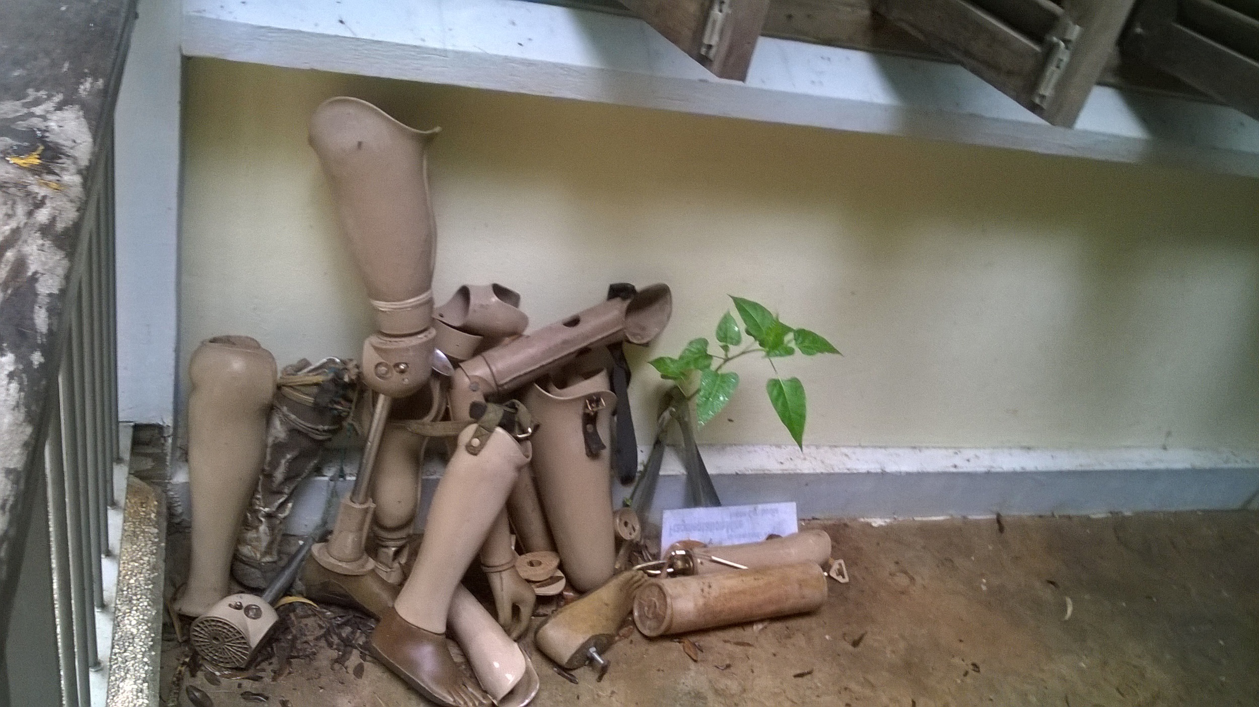 Prosthetic legs and feet at the Cambodian Landmine Museum outside Siem Reap.