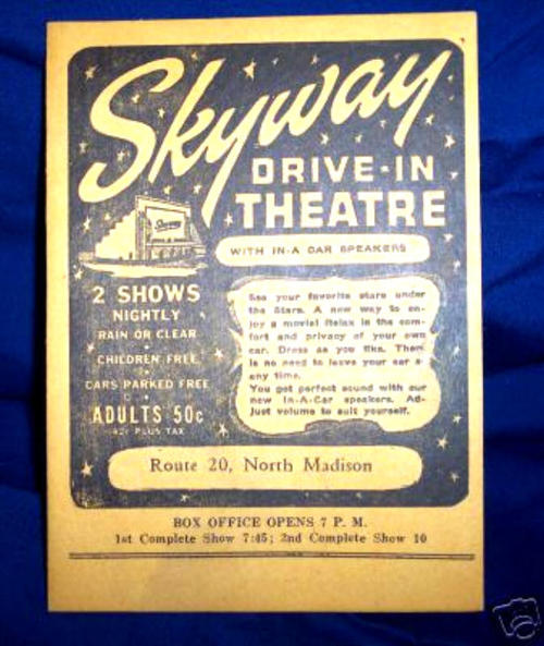 (Image from drive-ins.com ) Some of the lyrics in the poem came from this ad for Skyway.