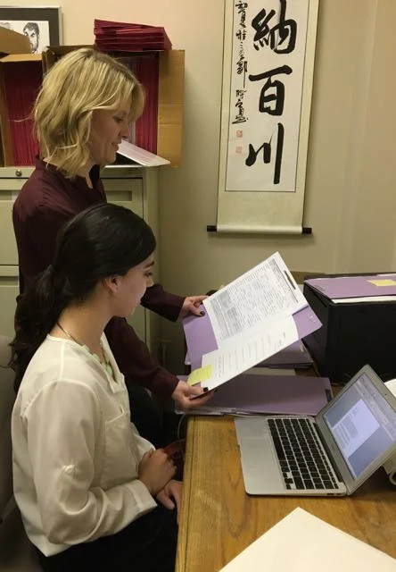 Intern Luisa Batista with staff attorney Ona Sanders