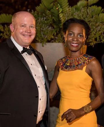 Christopher Ralston, The Pro Bono Project’s Board Chair and Nadège Assalé at the 2018 Justice For All Ball.