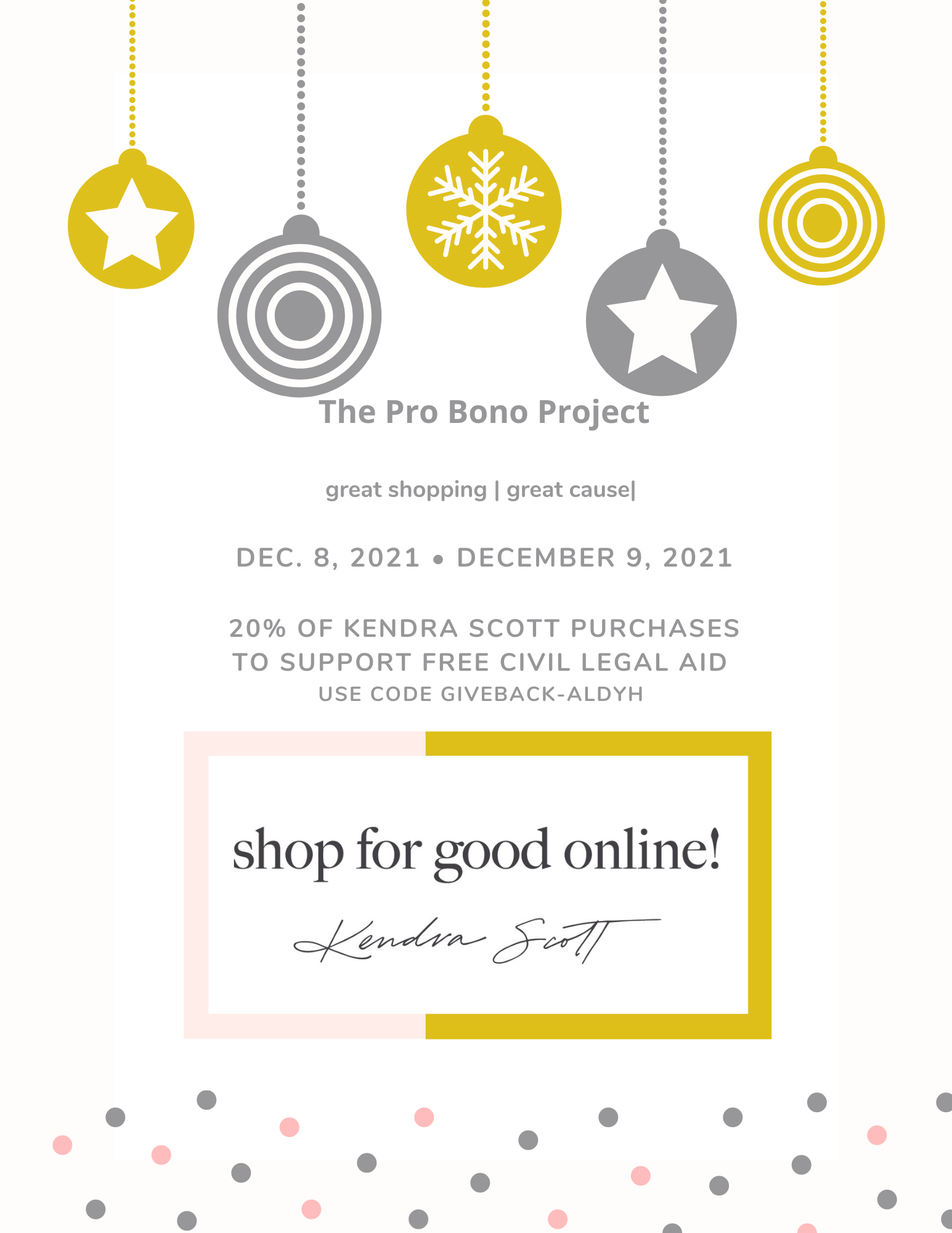 Kendra Scott Gives Back - Shop & Support Civil Legal Aid