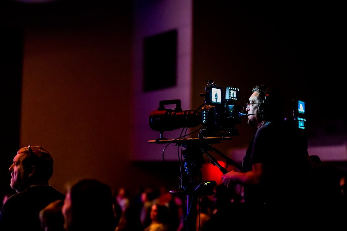 professional videographer at live event