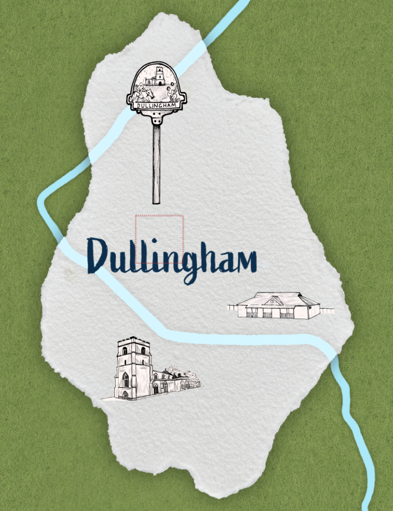 Ink drawing hand drawn map texture collage Dullingham.png