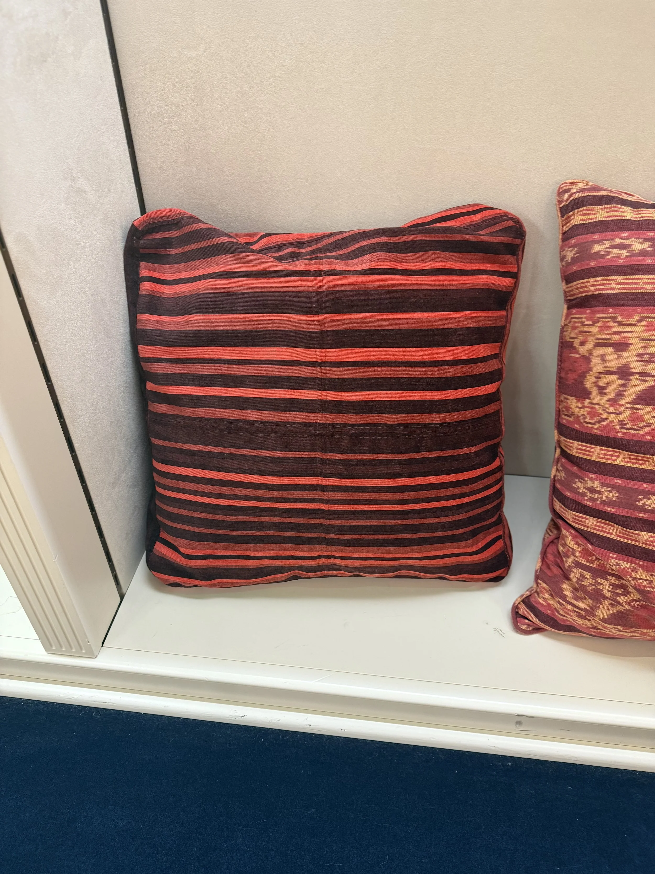 Striped Box Stitch Cushion